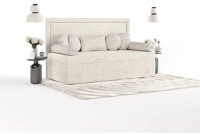 Kremowe tapicerowane łóżko jednoosobowe 100x200 cm Scala – Maison de Rêve