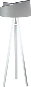 Szaro-biała skandynawska lampa stojąca trójnóg - S024 G2-E55