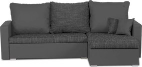 Narożnik z funkcją spania MADRIT Szary/Ciemny szary