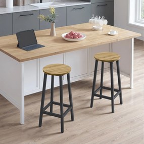 Hoker, Taboret barowy - artisan / nogi czarne - LBC328B88