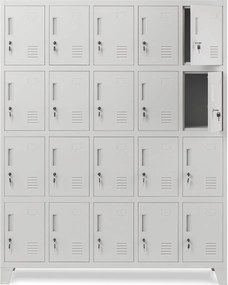 Szafa BHP 20-skrytkowa 136x45x172 cm Robert szara