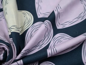 PrzytulneMieszkanie.pl PrzytulneMieszkanie.pl Pościel z mikrofibry VIOLET HEARTS jasnofioletowa Rozmiar pościeli: 2 szt 70 x 80 cm | 160 x 200 cm