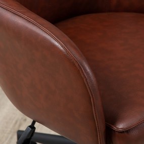 Vinsetto Krzesło biurowe ergonomiczne obrotowe z regulacją wysokości brązowe 58,5x62x91cm | Aosom PL