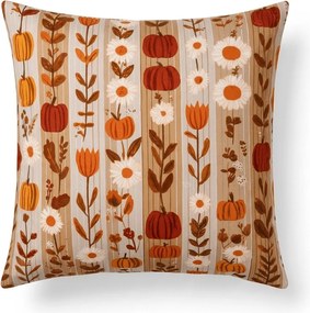 Poszewka na poduszkę z mikrofibry PUMPKIN STRIPES 45x45 cm, kolorowy