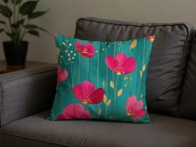 Bawełniana poszewka na poduszkę VIVIDELLE POLY 45x45 cm, zielona