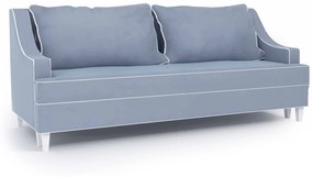 Notting Hill sofa 3-osobowa z funkcją spania i z pojemnikiem na pościel, krawędzie obszyte kedrą. Sofa w stylu modern classic. Sofa do salonu w stylu nowojorskim. Tkanina Matt Velvet, wiele kolorów do wyboru.