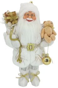 Figurka świąteczna Mikołaj Biało-złoty 40cm