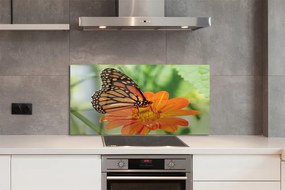 Panel Szklany Symbioza: Motyl i Roślina