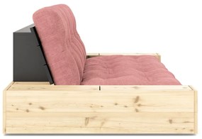 Różowa sztruksowa rozkładana sofa 244 cm Base – Karup Design