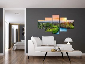 Obraz - Leśny krajobraz górski (125x70 cm)
