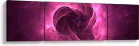 Obraz nowoczesnej różowej abstrakcji (170x50 cm)