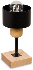 Lampka nocna stołowa DTI-SC10x10BU buk czarna 1xE27