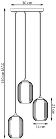 Nowoczesna lampa wisząca w stylu industrialnym - D163-Cavisa