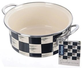 Orion Emaliowany rondel Szachownica Lem, 2,2 l,średnica 20 cm
