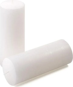 Zestaw świec rustykalnych, 20 cm, Ø 7,5 cm, biały, 2 szt.