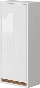 Szafka łazienkowa biały wysoki połysk/złoty dąb power 81.6x20x35 detmold