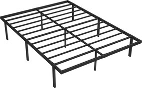 HOMCOM Stelaż łóżka, 140 x 200 cm, metalowe łóżko z miejscem do przechowywania pod łóżkiem, metalowa rama ze stelażem, bez potrzeby boxspringu | Aosom PL