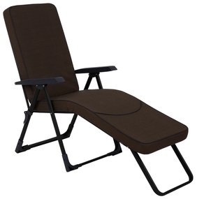 Leżak ogrodowy z podnóżkiem Modena Black Edition kwadrat H047-04PB PATIO