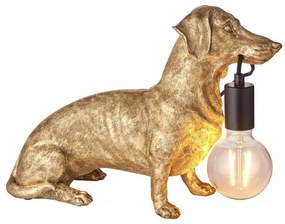 Endon 101187 - Lampa stołowa DACHSHUND 1xE27/10W/230V złota