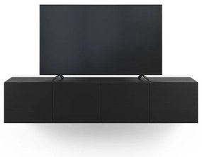 Czarna szafka pod TV 180x38x35 cm Daroca – Marckeric
