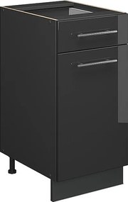 Szafka dolna do kuchni antracyt wysoki połysk 40x51.6x82 fame-line