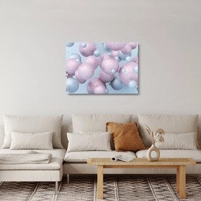 Malarstwo abstrakcyjne - Pastelowe kule (70x50 cm)
