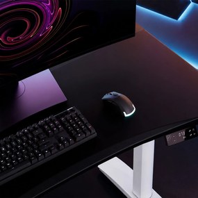 Elektryczne biurko dla graczy RGB Diablo X-Forge, 140x70 cm, czarno-białe