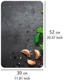 Zestaw 2 szarych szklanych płyt ochronnych na kuchenkę Wenko Universal Herbs