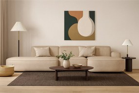 Narożnik modułowy CURSAL F prawostronny 364×166×70 cm beżowy Raven 30 – zaokrąglone leżanki, wolnostojący