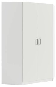 Szafa narożna 2-drzwiowa - szer. 117 cm - Biały - BELOMY