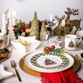 Altom Porcelanowy talerz deserowy Christmas Tree20 cm
