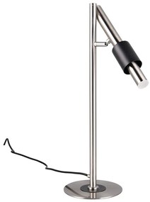 Czarna/w kolorze srebra lampa stołowa LED (wysokość 50 cm) Ikaris – Trio Select