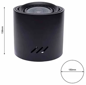LAMPA SUFITOWA TUBO BLACK 1xAR111 (BEZ ŻARÓWKI)
