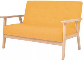 2-osobowa żółta sofa retro T4-H42