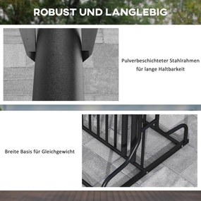 DURHAND Stojak na Rowery Czarny 90x80x80cm | Aosom PL