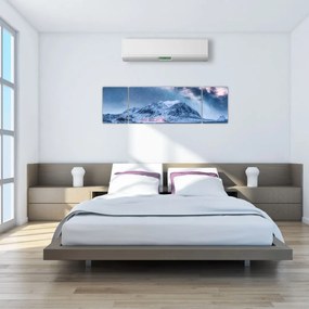 Obraz gór z gwieździstym niebem (170x50 cm)