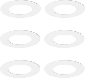 Zestaw 6 białych pierścieni dystansowych do reflektorów wpuszczanych 7,5 - 13 cm - Spacer