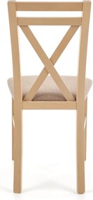 Drewniane krzesło z tapicerowanym siedziskiem Dariusz dąb sonoma