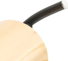 Nowoczesna lampa sufitowa czarna i złota 3-światłowa - Lofty