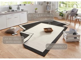 Czarno-kremowy dywan dwustronny NORTHRUGS Panama, 120x170 cm
