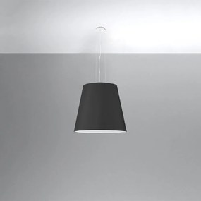 Czarna lampa wisząca ze szklanym kloszem ø 50 cm Tresco – Nice Lamps