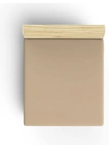 Beżowe bawełniane prześcieradło z gumką 160x200 cm – Mijolnir