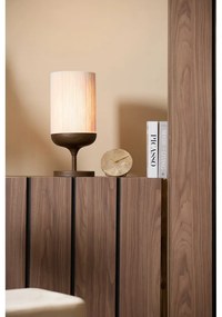 Ciemnobrązowa lampa stołowa z tekstylnym kloszem (wysokość 50 cm) Dania – Light &amp; Living