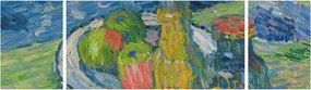 Obraz - Alexej von Jawlensky, Still Life with Bottles and Fruit, reprodukcje (170x50 cm)