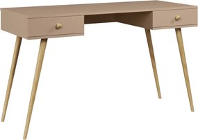 Skandynawskie biurko z szufladami macchiato L1-K72