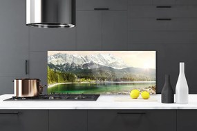 Szkło do Kuchni na Ścianę Alpejska Sielanka nad Jeziorem