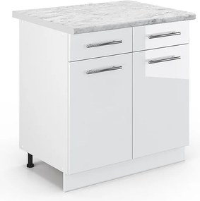 Szafka dolna do kuchni biały wysoki połysk 80x60x82 fame-line