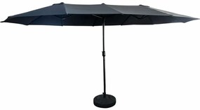 Ciemnoszary potrójny parasol ogrodowy - Berlog