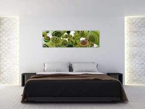 Obraz pasiastych kulek (170x50 cm)