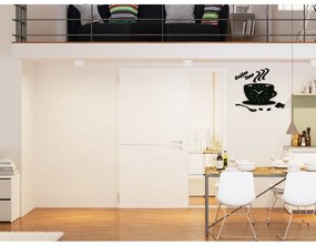 Zegar na ścianę do kuchni naklejany filiżanka cichy czarny do kuchni salonu